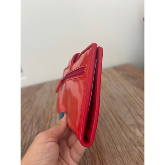Vintage Brighton Red Patent Leather Wallet NWOT - Picture 3 of 6